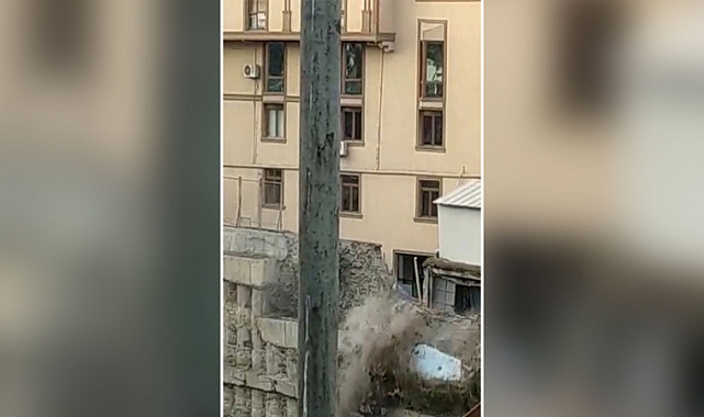 İnşaatın istinat duvarı çöktü