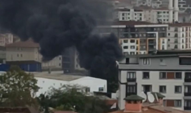 İstanbul'da korkutan fabrika yangını
