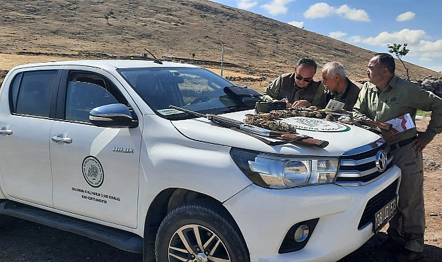 Kayseri'de kaçak bıldırcın avına suçüstü