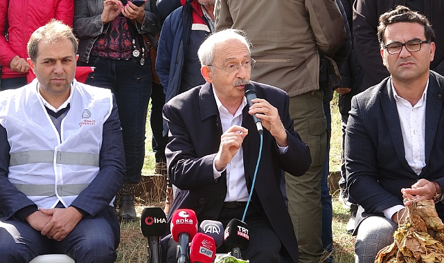 Kılıçdaroğlu, eski sigara fabrikası arazisinde konuştu