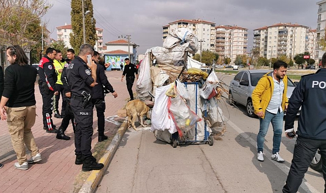 Köpekleri çuvala koydu: Müdahale eden polise saldırdı