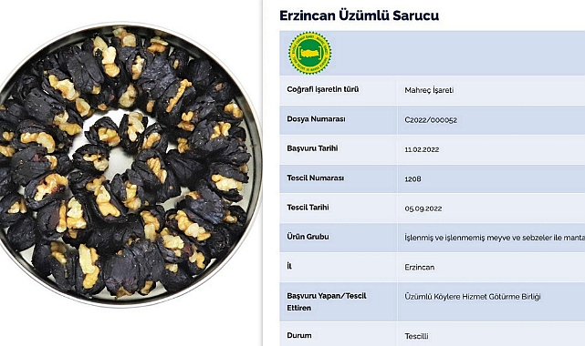 Lezzetlerin sultanı saruc tescillendi