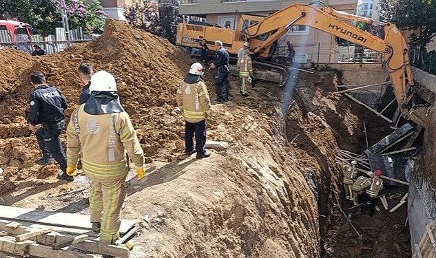 Maltepe'de inşaat alanında göçük