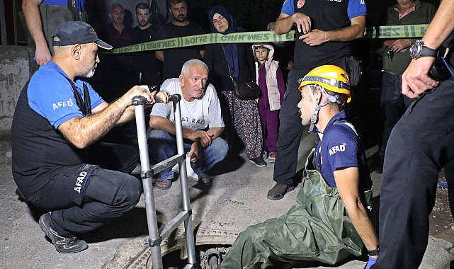 Mermerciye bırakılan 'ceset krokisi' ekipleri alarma geçirdi