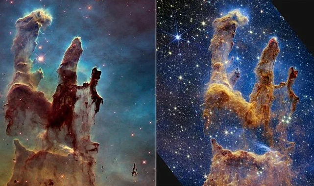 NASA'dan yeni görüntü: Yaratılış Sütunları
