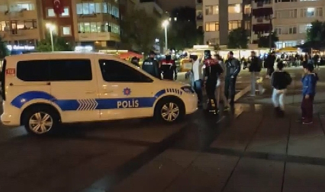Onlarca kişi tekme tokat kavga etti