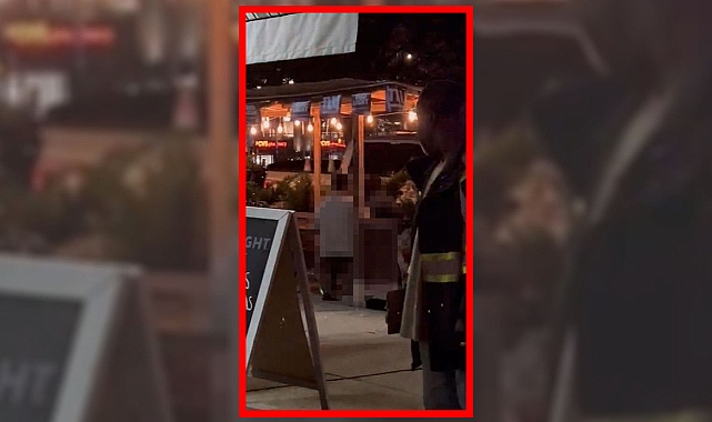 Restoran bahçesinde ilişkiye girdiler