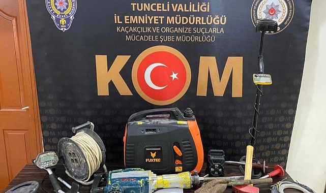 Tunceli’de kaçak kazı yapan şüpheliler yakalandı