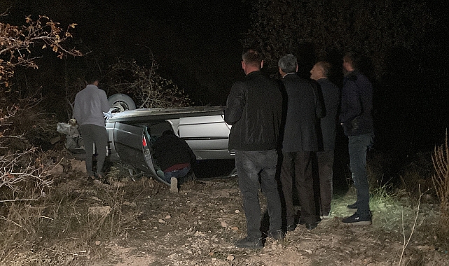 200 metreden şarampole yuvarlandı