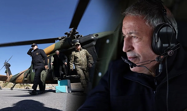 Bakan Akar, komuta kademesiyle sınır hattında