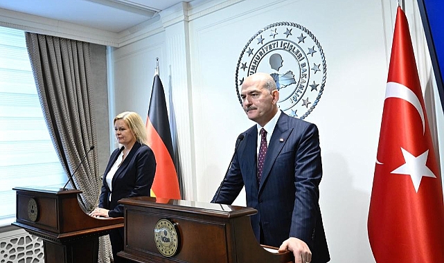 Bakan Soylu, Alman mevkidaşı Faeser ile bir araya geldi
