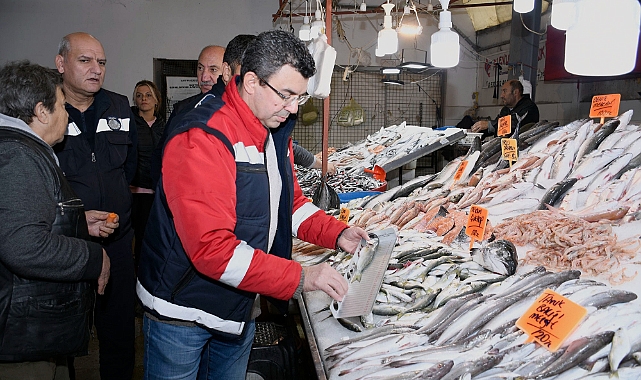 Balık tezgahları denetlendi