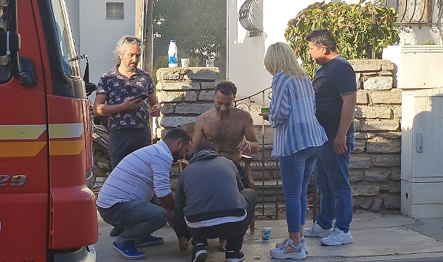 Bodrum’da yangın paniği! 1 yaralı
