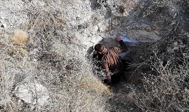Barajın suları çekilince tarihi alan ortaya çıktı