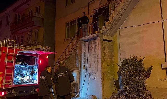 Bursa'da elektrikli battaniyeden yangın çıktı