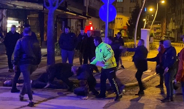 Bursa'da kazanın ardından tekmeli yumruklu kavga