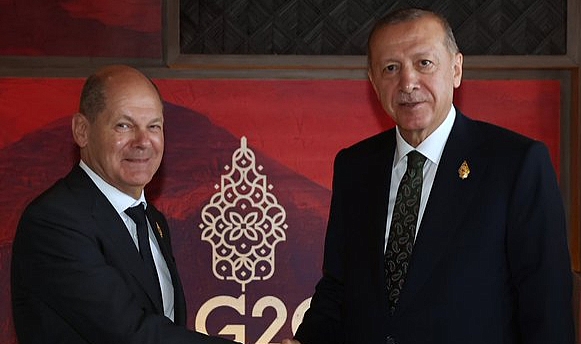 Cumhurbaşkanı Erdoğan, Almanya Başbakanı Scholz ile görüştü