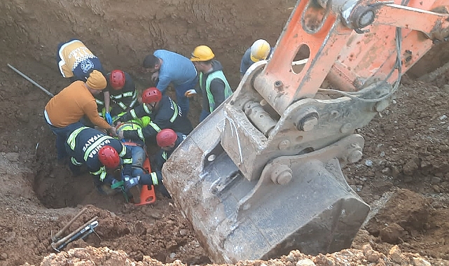 Göçük altında kalan işçi kurtarıldı