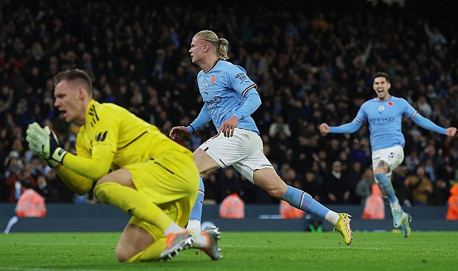 Manchester City'yi, Haaland kurtardı
