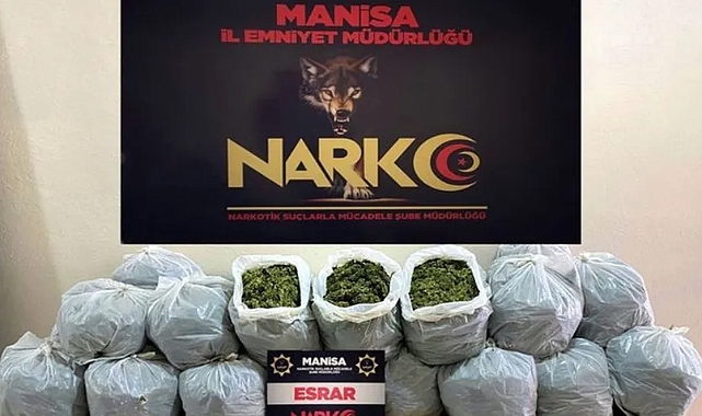Manisa'da 26 kilogram esrar ele geçirildi