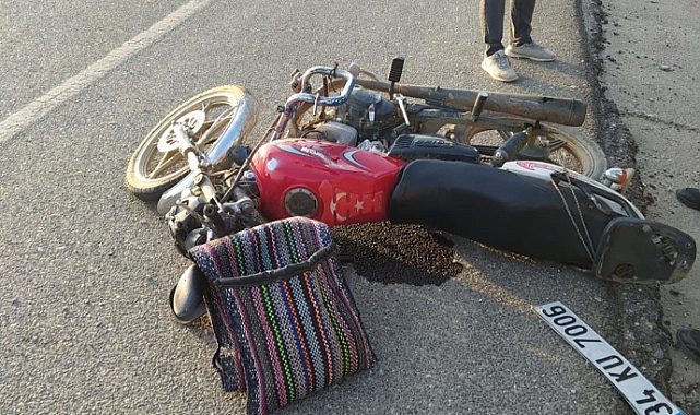 Otomobil ile motosiklet çarpıştı! 1 ağır yaralı