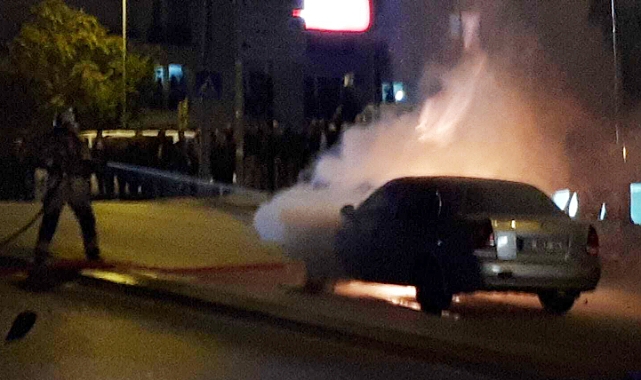 Seyir halindeyken alev alev yandı