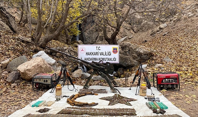 Teröristlere ait silah ve mühimmat ele geçirildi