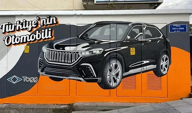 Trafo binası, Togg'un grafitisi ile renklendi