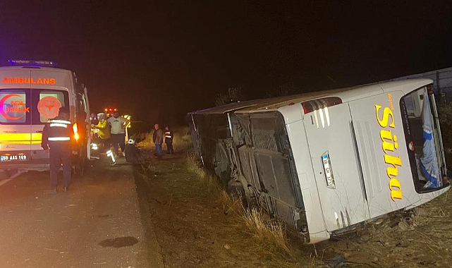 Yolcu otobüsü devrildi: Çok sayıda yaralı