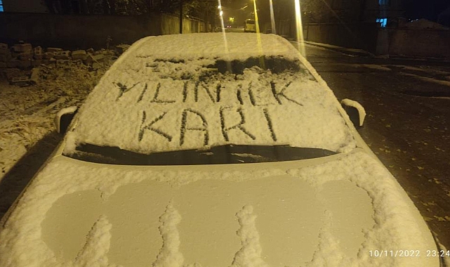 Yüksek kesimlerde kar kalınlığı 10 santimetreye ulaştı