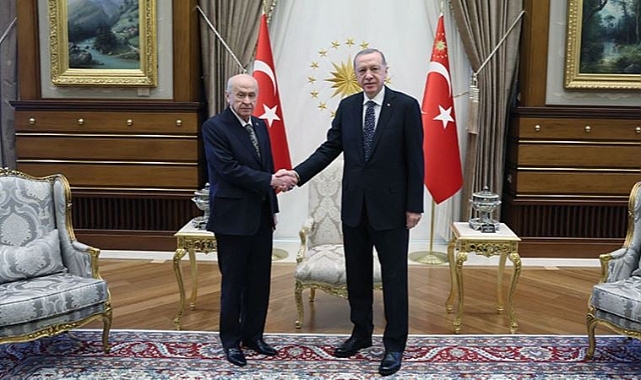Beştepe'de Cumhurbaşkanı Erdoğan, Bahçeli görüşmesi