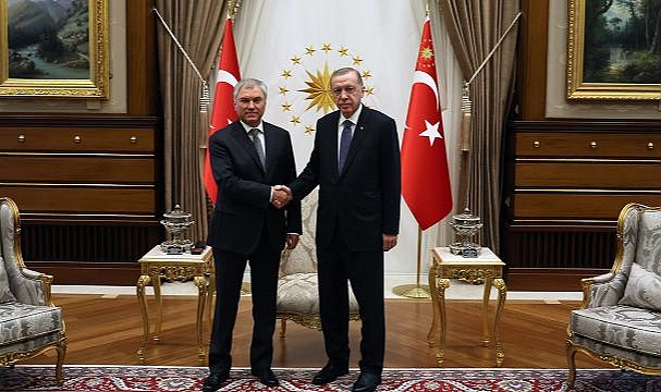 Cumhurbaşkanı Erdoğan Volodin'i kabul etti