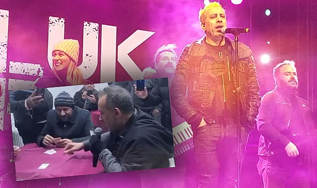 Haluk Levent konsere pişti oynayarak devam etti