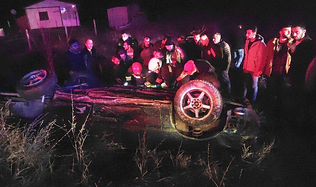Kediye çarpmamak için şarampole uçtu: 1 ölü, 1 yaralı