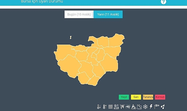 Meteorolojiden Bursa için son dakika uyarısı