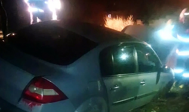 Otomobil şarampole devrildi
