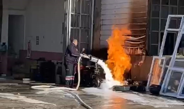 Değişim sırasında korkutan patlama! LPG tankı...