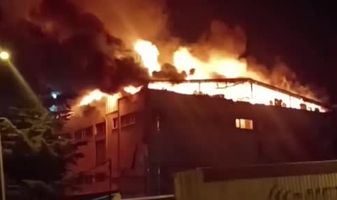 İstanbul'da fabrika yangını