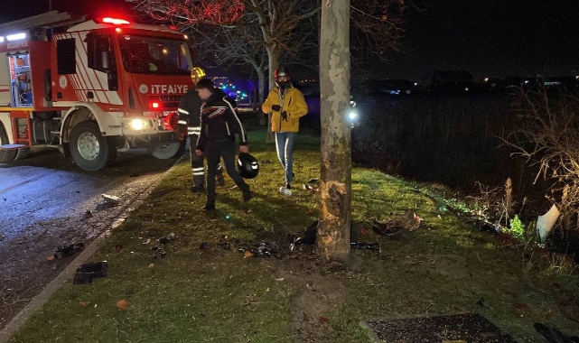 Kayganlaşan yol kazayı beraberinde getirdi