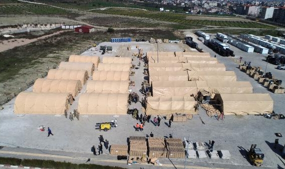 ABD askerleri, Hatay'a sahra hastanesi kuruyor