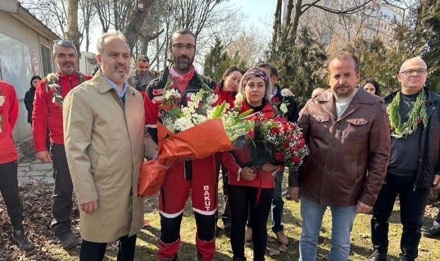 Başkan Aktaş deprem kahramanlarını karşıladı