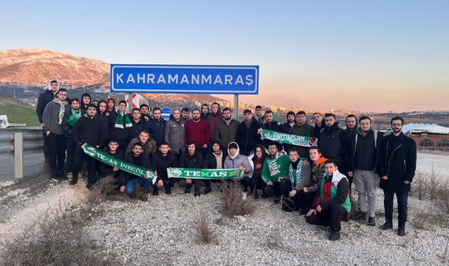 Bursaspor taraftarları deprem bölgesinde