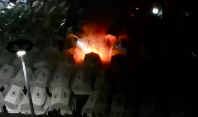 Çadır kentte tüp patladı