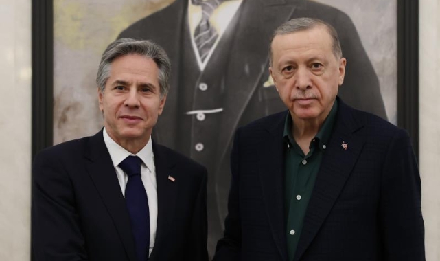 Cumhurbaşkanı Erdoğan, ABD Dışişleri Bakanı Blinken ile görüştü