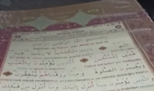 Enkaz altında Kur'an-ı Kerim okudu