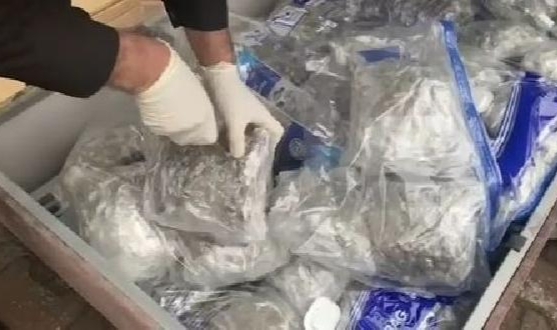 Ev eşyası yüklü kamyondan kilolarca zehir çıktı
