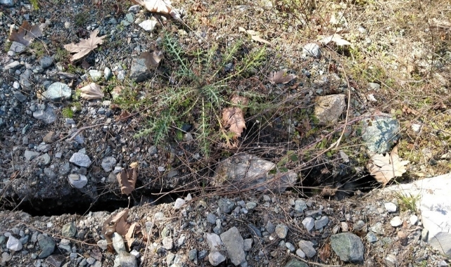 Hatay'da deprem nedeniyle yarıklar oluştu