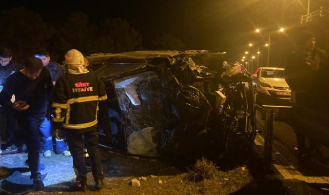 Sürücünün kontrolünden çıkan araç şarampole yuvarlandı