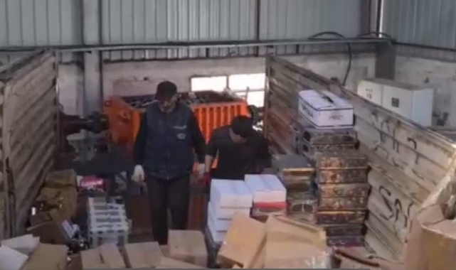 27 ton gümrük kaçağı ve sahte ürün imha edildi