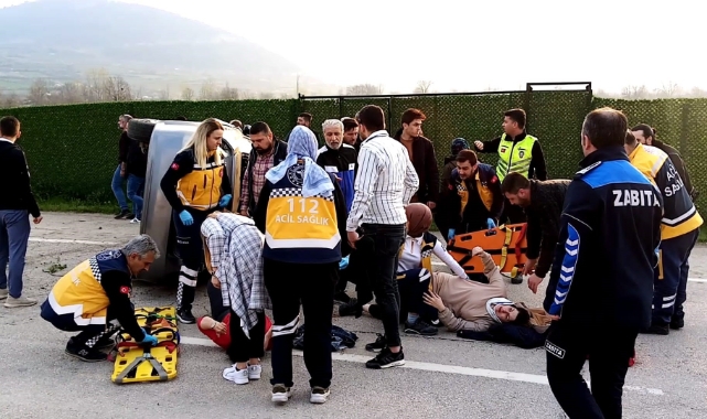 Bursa’da alkollü sürücü otomobiliyle takla attı